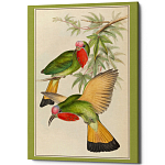 Постер на холсте с изображением птиц Blooming Birds Poster варинант исполнения - 3 | Loft Concept в Костроме