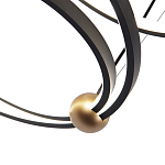 Люстра подвесная светодиодная с 4-мя кольцами черный металл Ring Horizontal варинант исполнения - 3 | Loft Concept в Костроме