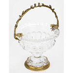 Чаша из прозрачного стекла на ножке с бронзовой ручкой в виде ветки Eden Garden варинант исполнения - 2 | Loft Concept в Костроме