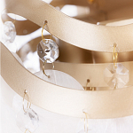 Бра с белыми перламутровыми подвесками и золотистыми волнистыми элементами SHELL варинант исполнения - 3 | Loft Concept в Костроме