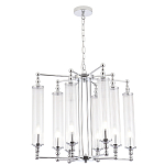 Люстра с 8-ю прозрачными цилиндрическими плафонами Jeanette варинант исполнения - 3 | Loft Concept в Костроме