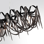 Люстра подвесная линейная с переплетенными металлическими лентами и цепочками Atlantis Chain варинант исполнения - 3 | Loft Concept в Костроме