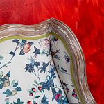 Диван из натурального бука бежевый с изображением птиц и цветов Beige Green Chinoiserie Garden Sofa варинант исполнения - 10 | Loft Concept в Костроме