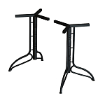 Обеденный стол с прямоугольной столешницей из стекла на черных металлических ножках White Marble варинант исполнения - 5 | Loft Concept в Костроме