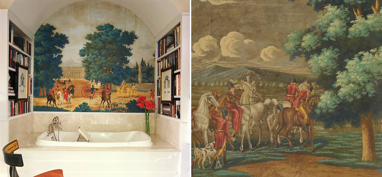 Обои ручная роспись La Chasse de Compiègne Jacquemart on antique Обои ручная роспись La Chasse de Compiègne Jacquemart on antique - Loft-Concept в Костроме