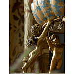 Чаша с орнаментом на бронзовых ножках в виде ангелов Eden Garden варинант исполнения - 6 | Loft Concept в Костроме