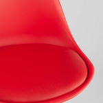 Стул с основой из пластика и мягким сиденьем Arvika Red варинант исполнения - 8 | Loft Concept в Костроме
