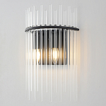 Бра со стеклянными прозрачными трубками и черным металлическим каркасом Nembus варинант исполнения - 2 | Loft Concept в Костроме