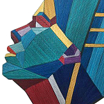 Арт объект на стену из нитей Девушка и Солнце wall panel Girl and Sun варинант исполнения - 1 | Loft Concept в Костроме