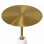 Кофейный столик с круглой столешницей на белом мраморном основании Original Foundation варинант исполнения - 4 | Loft Concept в Костроме