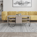 Стол журнальный прямоугольной формы с 2-мя полками бежево-серого цвета NORFOLK LIGHT MOCHA варинант исполнения - 2 | Loft Concept в Костроме