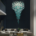 Люстра зеленая каскадная Green Light CascadeDroplet Chandelier варинант исполнения - 2 | Loft Concept в Костроме