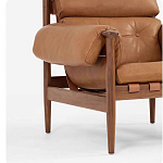 Кресло с деревянным каркасом и обивкой из натуральной кожи Medieval Furniture варинант исполнения - 6 | Loft Concept в Костроме