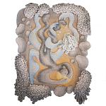 Тканый вручную монументальный настенный гобелен Soft Inception варинант исполнения - 4 | Loft Concept в Костроме