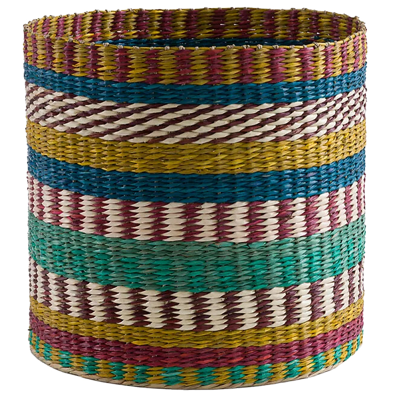 Плетеная корзина разноцветная Hediye Colorful Wicker Basket Мульти Плетеная корзина разноцветная Hediye Colorful Wicker Basket Мульти в Костроме | Loft Concept