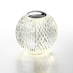 Настольная лампа с прозрачным шарообразным плафоном на цилиндрической подставке Crystal Globule варинант исполнения - 8 | Loft Concept в Костроме