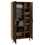 Шкаф двухдверный с 2-мя отделами с полками Stone Effect варинант исполнения - 4 | Loft Concept в Костроме