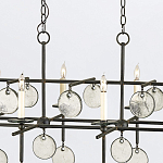 Люстра подвесная с 8-ю лампами и стеклянными круглыми подвесками Currey & Company варинант исполнения - 6 | Loft Concept в Костроме