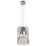 Подвесной светильник с металлическими и хрустальными подвесками Bonnay Crystal Chrome Hanging Lamp варинант исполнения - 2 | Loft Concept в Костроме
