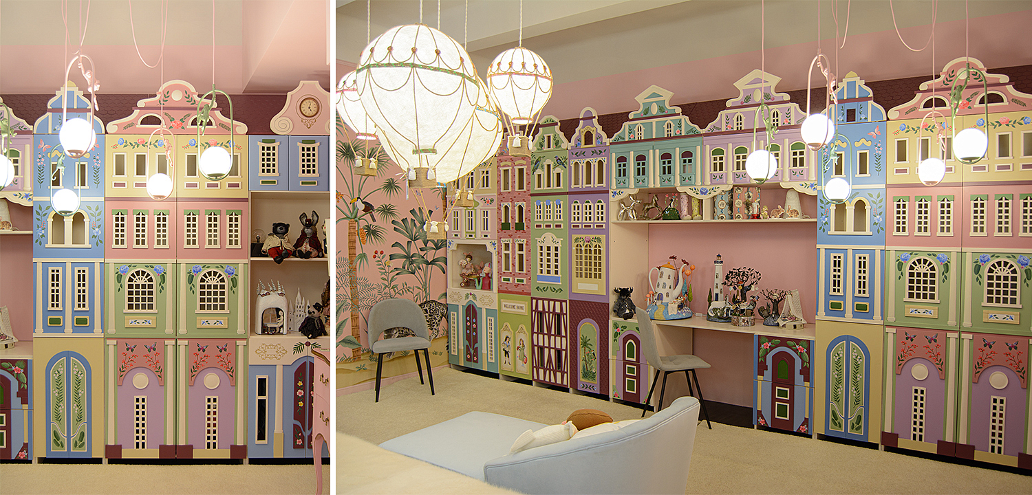Шкаф Colorful Houses ручная роспись Шкаф Colorful Houses ручная роспись - Loft-Concept в Костроме