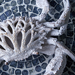 Статуэтка краб с детализированной текстурой в белом цвете Marine Accessories варинант исполнения - 8 | Loft Concept в Костроме