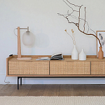 ТВ-тумба с плетеным декором Buckley Wicker TV Stand варинант исполнения - 7 | Loft Concept в Костроме