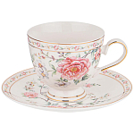 Чайный сервиз из фарфора на 6 персон 14 предметов Flower Porcelain Collection варинант исполнения - 2 | Loft Concept в Костроме