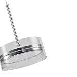 Подвесной светильник с прозрачным плафоном цилиндрической формы из акрила и стекла с пультом для регулировки света Glass Lamp Chromium варинант исполнения - 1 | Loft Concept в Костроме