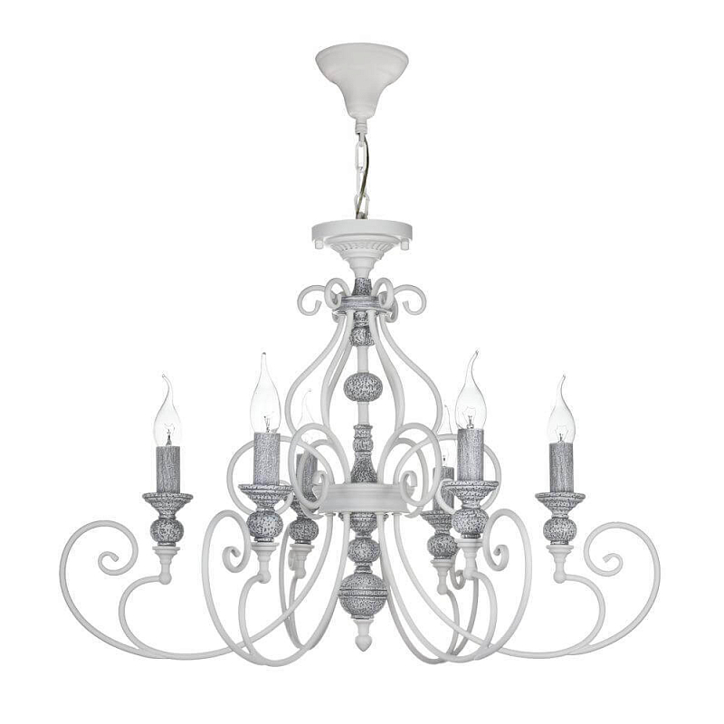 Люстра Mocenigo Chandelier White Белый Серый Люстра Mocenigo Chandelier White Белый Серый в Костроме | Loft Concept