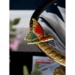 Чаша из прозрачного стекла с бронзовым рельефным ободком Eden Garden варинант исполнения - 5 | Loft Concept в Костроме