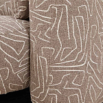 Дизайнерский двухместный диван с мягкими спинкой и подлокотниками светло-коричневый с принтом Madelaine Sofa Cocoa варинант исполнения - 5 | Loft Concept в Костроме