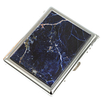 Портсигар на 10 сигарет с газовой зажигалкой из натурального камня Содалит Stone Cigarettes Cases варинант исполнения - 1 | Loft Concept в Костроме