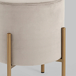 Бежевый пуф на золотистых ножках SANJAY варинант исполнения - 3 | Loft Concept в Костроме