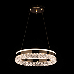 Люстра в виде кольца золотого цвета с прозрачными вставками Radiant Rail варинант исполнения - 3 | Loft Concept в Костроме