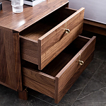 Прикроватный деревянный столик с ящиками Moon Walnut Furniture варинант исполнения - 3 | Loft Concept в Костроме