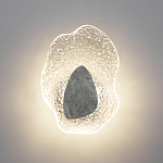 Бра с волнообразным стеклянным плафоном и вставкой из мрамора Liquid Stone варинант исполнения - 3 | Loft Concept в Костроме