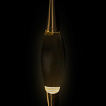 Подвесной светильник с хрустальным плафоном и бронзовым основанием Renee Glass Drops  варинант исполнения - 5 | Loft Concept в Костроме