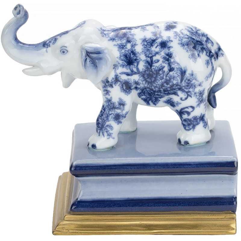 Держатель для книг The blue elephant Белый Голубой Коричневый Держатель для книг The blue elephant Белый Голубой Коричневый в Костроме | Loft Concept