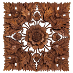 Панно из дерева квадратное Flower Panel With Trees варинант исполнения - 1 | Loft Concept в Костроме