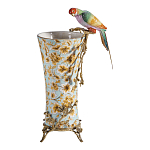 Ваза фарфоровая с птицей на бронзовой ветке Garden of Eden варинант исполнения - 5 | Loft Concept в Костроме