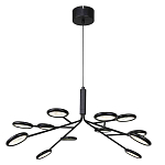 Люстра черного цвета с 12-ю круглыми плафонами Bendik Lighting варинант исполнения - 1 | Loft Concept в Костроме