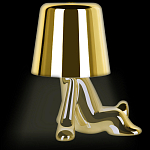 Настольная лампа фигурная золотого цвета с гладким абажуром Высота 17 см Sophia варинант исполнения - 5 | Loft Concept в Костроме