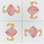 Плитка дизайнерская с узором Лимон варинант исполнения - 1 | Loft Concept в Костроме