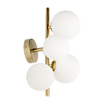 Бра с золотым основанием и 5-ю белыми шарообразными плафонами Bubble варинант исполнения - 2 | Loft Concept в Костроме