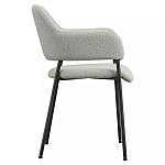 Стул мягкий с подлокотниками Chair Gray Upholstery Boucle варинант исполнения - 2 | Loft Concept в Костроме
