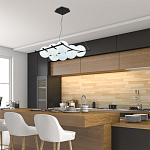 Люстра подвесная с 9-ю плафонами в форме шара Yarvi варинант исполнения - 2 | Loft Concept в Костроме