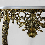 Консоль из бронзы с мраморной столешницей Bronze Console варинант исполнения - 1 | Loft Concept в Костроме