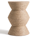 Приставной стол с отделкой из джута Juti D30 см варинант исполнения - 2 | Loft Concept в Костроме