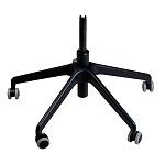 Стул с мягкой бежевой обивкой из велюра и подъемно-поворотным механизмом на черных колесиках Harper Beige варинант исполнения - 4 | Loft Concept в Костроме