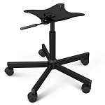 Стул с мягкой черной обивкой из велюра и подъемно-поворотным механизмом на колесиках Harper Black варинант исполнения - 4 | Loft Concept в Костроме